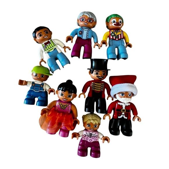 LEGO DUPLO Circus Clown Santa  People Set 8 Pieces - Picture 1 of 7